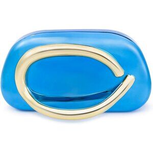 Women's Blue Small Formal Evening Lightweight Stylish High Quality Party Clutch